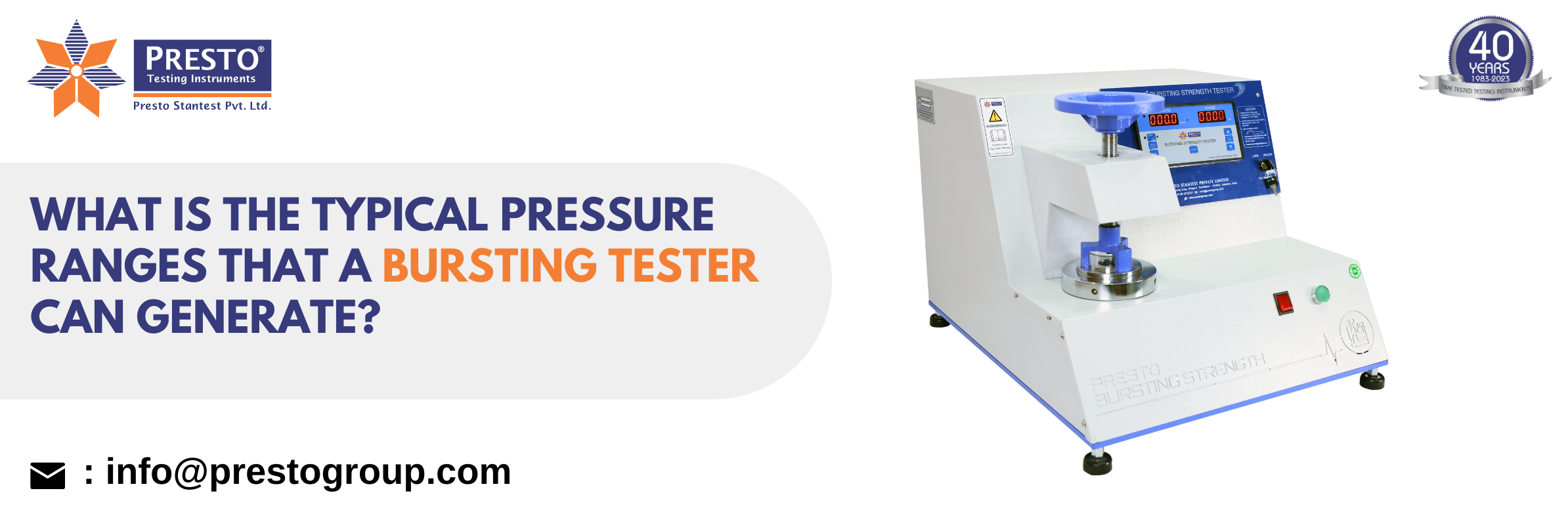 bursting tester